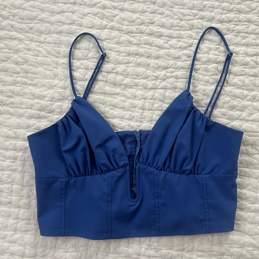 Blue Crop Top